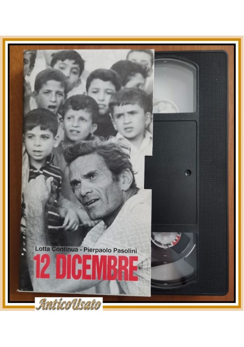 12 Dicembre Pier Paolo Pasolini VHS Lotta Continua  videocassetta