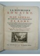 1766 La Republique Romaine Plan General De L'ancien Gouvernement De Rome volume 2