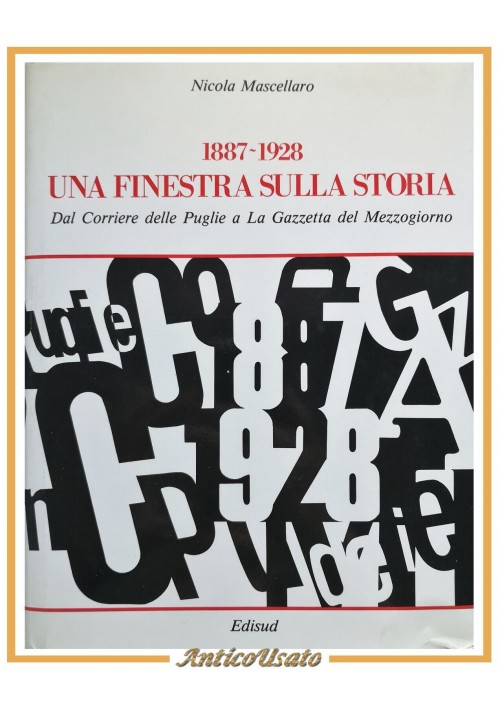 1887 1928 UNA FINESTRA SULLA STORIA di Nicola Mascellaro 1988 gazzetta Libro