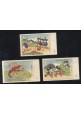 esaurito - 3 figurine TOPOLINO ELAH originali 1936 n. 64 74 99 ottime condizioni paperino