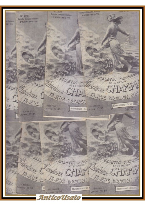 43 numeri BULLETIN MENSUEL DE LA MAISON THEODORE CHAMPION 1922 1926 timbres post