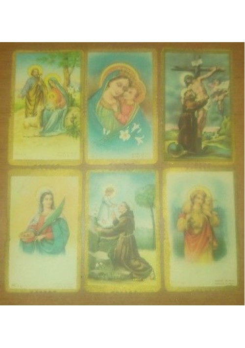 6 SANTINI collezione collana  Gesù Madonna sant Antonio Giovanni Lucia Francesco