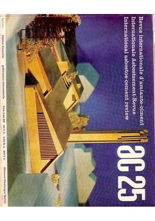 AC n. 25 gennaio 1962 revue internationale d'amiante ciment