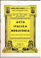 esaurito - ACTA ITALICA MURATORIA 6 numeri gennaio giugno 1962 rivista massoneria