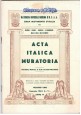 esaurito - ACTA ITALICA MURATORIA 6 numeri gennaio giugno 1962 rivista massoneria