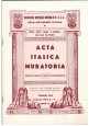 esaurito - ACTA ITALICA MURATORIA 6 numeri gennaio giugno 1962 rivista massoneria