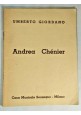 ANDREA CHENIER di Umberto Giordano 1951 Casa Musicale Sonzogno libretto d'opera