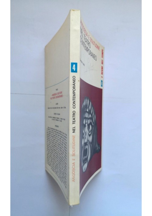 ANGOSCIA E SOLITUDINE NEL TEATRO CONTEMPORANEO di Gastone Toschi 1970 Libro