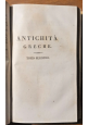 ANTICHITÀ GRECHE costumi usi istituzioni di John Robinson 1823 3 volumi antico