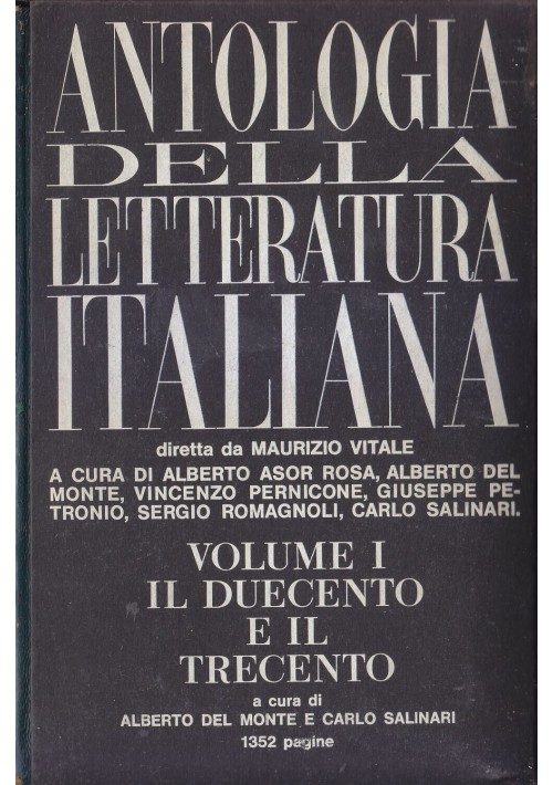 ANTOLOGIA DELLA LETTERATURA ITALIANA 5 volumi Opera Completa Rizzoli 1968 Libro