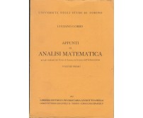 APPUNTI DI ANALISI MATEMATICA volume 1 di Luciano Gobbo 1983 libro 1750 esercizi