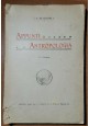 APPUNTI DI ANTROPOLOGIA di Abele De Blasio. 1920 Lubrano libro