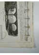 ARCHITETTURA IDRAULICA PONTE CUSBAC di DEAN Incisione Stampa 1866 Tavola antica