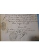 esaurito - ATTO NOTARILE manoscritto 1854 Bitetto Bari Puglia Regno delle due Sicilie 