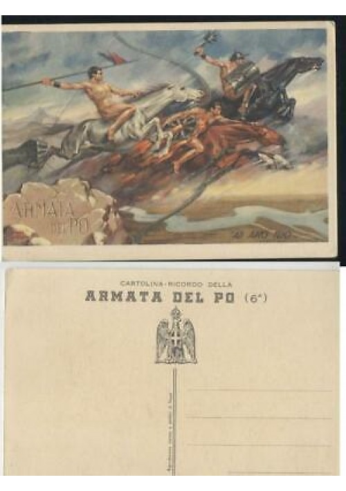 Armata Del Po cartolina non viaggiata Illustrata carte postale postcard Vintage