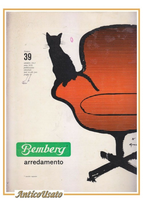 BEMBERG ARREDAMENTO catalogo 39 settembre 1962 vintage design anni '60 rivista