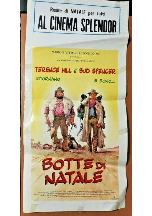 BOTTE DI NATALE locandina film con Bud Spencer e Terence Hill ORIGINALE 1994