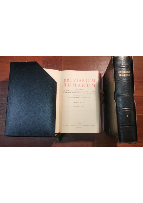 BREVIARIUM ROMANUM EX DECRETO SS.CONCILII TRIDENTINI 2 volumi 1961 libro Daverio