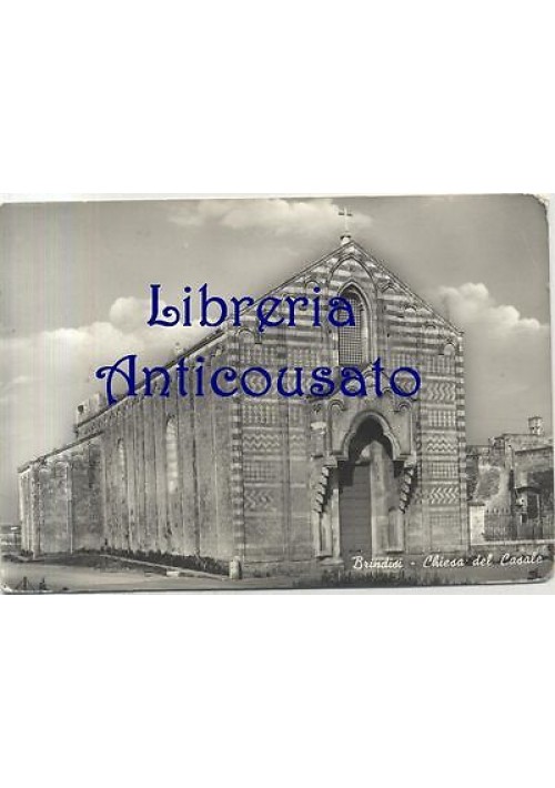 BRINDISI CHIESA DEL CASALE CARTOLINA VIAGGIATA (?) ediz. cartolibraria 1960