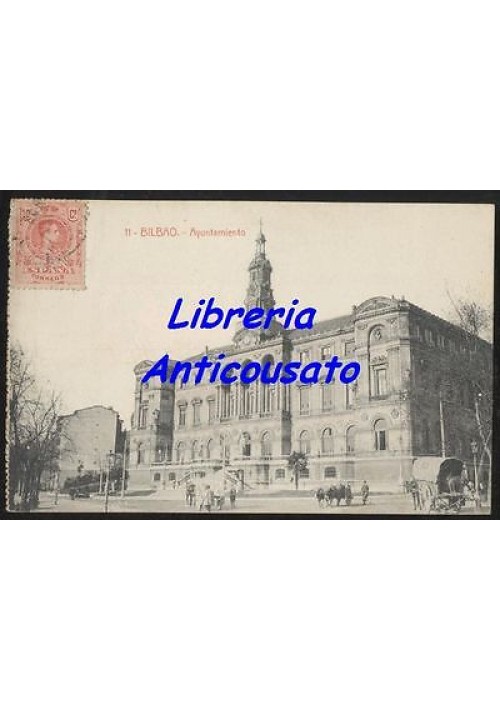 Bilbao Apuntamiento Cartolina Viaggiata anni '20 Originale Vintage Tarjeta