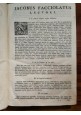 CALEPINUS 1746 Septem Linguarum Lexicon Latinum 2 volumi Dizionario libro antico