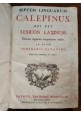 CALEPINUS 1746 Septem Linguarum Lexicon Latinum 2 volumi Dizionario libro antico