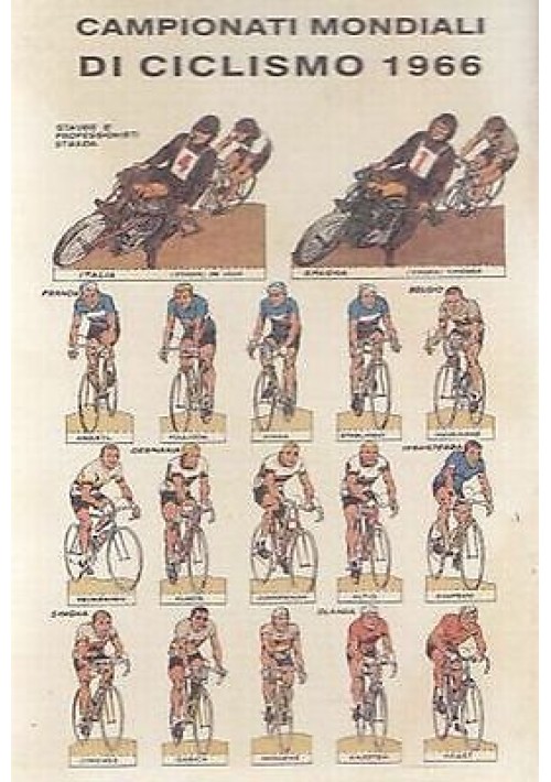 CAMPIONATI MONDIALI DI CICLISMO 1966 BELLA CARTOLINA  A COLORI NON VIAGGIATA