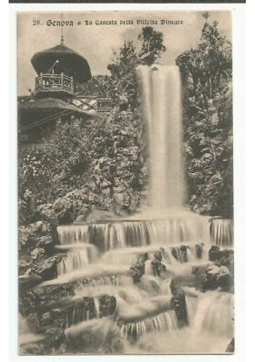 CARTOLINA Genova la cascata nella villetta Dinegro NON VIAGGIATA