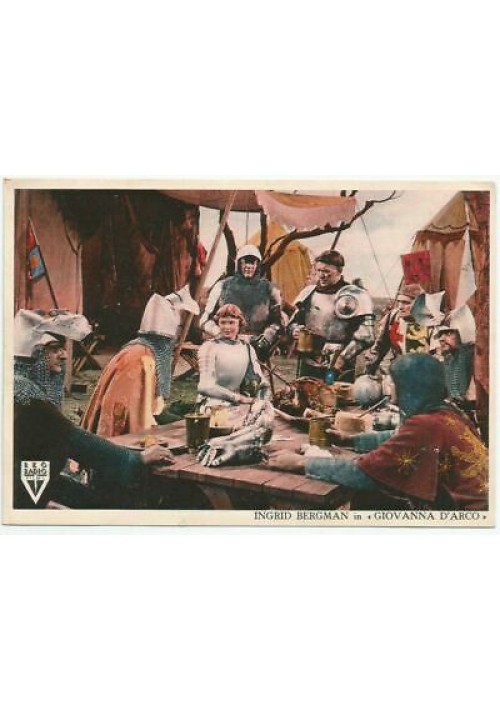 CARTOLINA INGRID BERGMAN nel film Giovanna D'Arco - postcard movie 