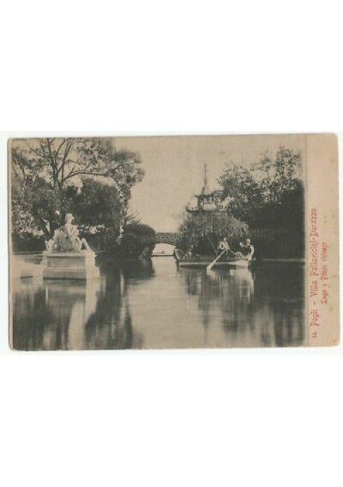 CARTOLINA PEGLI VILLA PALLAVICINI DURAZZO LAGO E PONTE CINESE NON VIAGGIATA