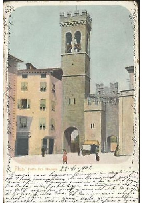 CARTOLINA RIVA DEL GARDA Porta San Michele 1902 viaggia