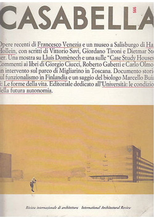 CASABELLA rivista di architettura anno LIV n 566 - marzo 1990 architettura arte