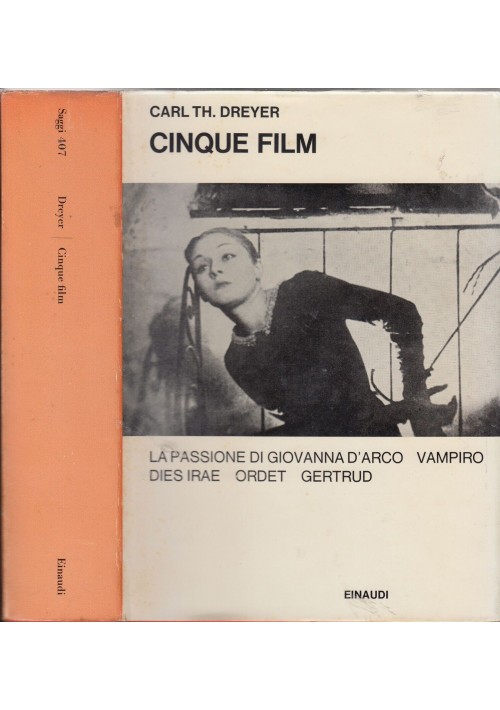CINQUE FILM di Carl Th Dreyer 1967 Einaudi Libro Cinema Saggi Vampiro Dies Irae