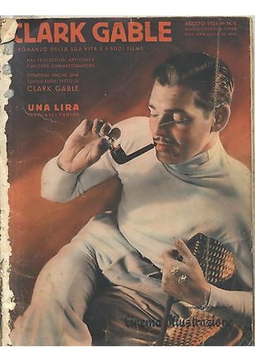 CLARK GABLE SUPPLEMENTO MENSILE CINEMA ILLUSTRAZIONE n.8 agosto 1934 Topolino 