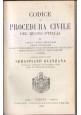 ESAURITO - CODICE PROCEDURA CIVILE DEL REGNO D'ITALIA di Gianzana 1883 Libro Antico Diritto