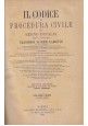 ESAURITO - CODICE PROCEDURA CIVILE REGNO ITALIA 4 volumi COMPLETO Francesco Gargiulo 1887 *