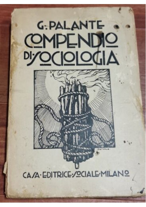 COMPENDIO DI SOCIOLOGIA di Georges Palante 1921 casa editrice sociale libro