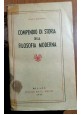 COMPENDIO DI STORIA DELLA FILOSOFIA MODERNA di Arald Hoffding 1946 Bocca Libro