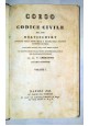 CORSO DI CODICE CIVILE del sig. Delvincourt  1828 Tramater Napoli 9 volumi