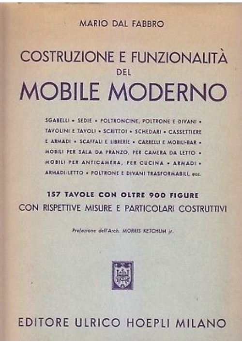 COSTRUZIONE E FUNZIONALITÀ DEL MOBILE MODERNO Mario Dal Fabbro 1950 Modernariato