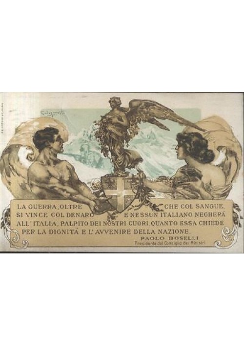 CREDITO ITALIANO cartolina CODOGNATO originale I guerra mondiale 1917 PRESTITO 