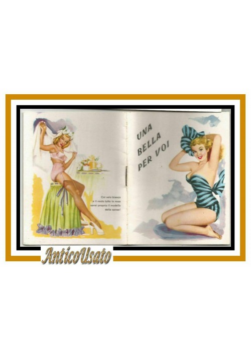 Calendarietto da Barbiere UNA BELLA PER VOI 1959 originale Vintage d'epoca