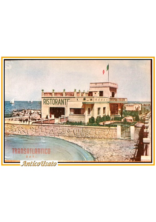 Cartolina TRANSATLANTICO ristorante Bari Vintage non Viaggiata anni '60