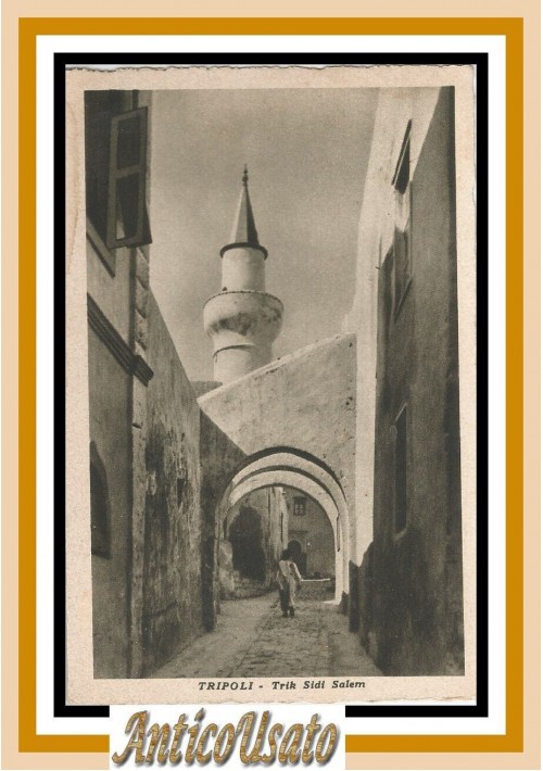 Cartolina Tripoli Trik Sidi Salem 1935 Libia Vintage Colonialismo Africa Colonia