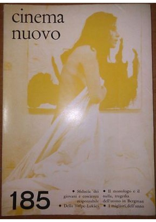 Cinema Nuovo 185 gennaio febbraio 1967 Della Volpe Lukacs Bergman rivista 