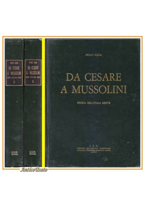 DA CESARE A MUSSOLINI 2 volumi di Italo Siena storia itala gente libro fascismo