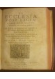 DE ECCLESIA ANTE LEGEM e POST LEGEM 2 volumi Iacobo Boulduc 1630 Cottareau  *