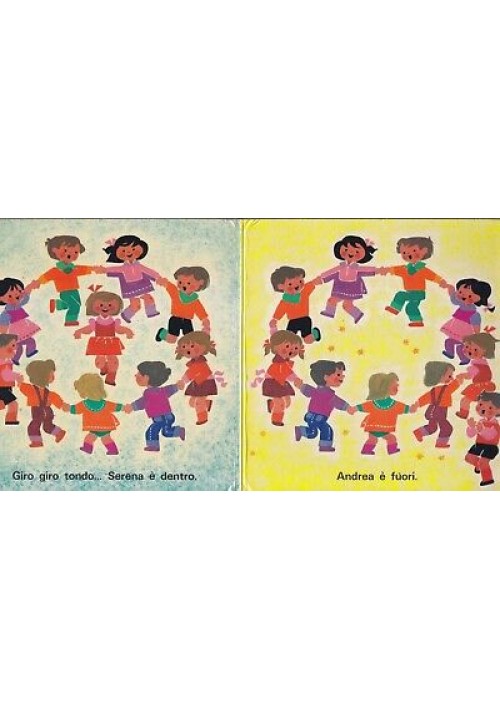 DENTRO E FUORI libro illustrato per bambini di 1 2 anni 1977