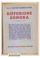 DIFFUSIONE SONORA di Gaetano Mannino Patanè 1952 Ulrico Hoepli libro manuale