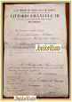 DIPLOMA DECRETO MILITARE MARINA ITALIANA promozione Tenente Macchinista 1918